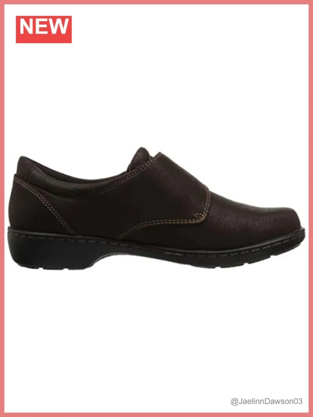 Women's Synthetic Memory Foam Loafer, Buckle Strap, Round Toe, Lightweight